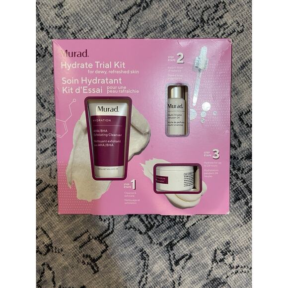 Murad Hydrate Trial Kit Cleanser, Oil & Moisturizer - Sealed and Authentic -gift - Picture 1 of 6